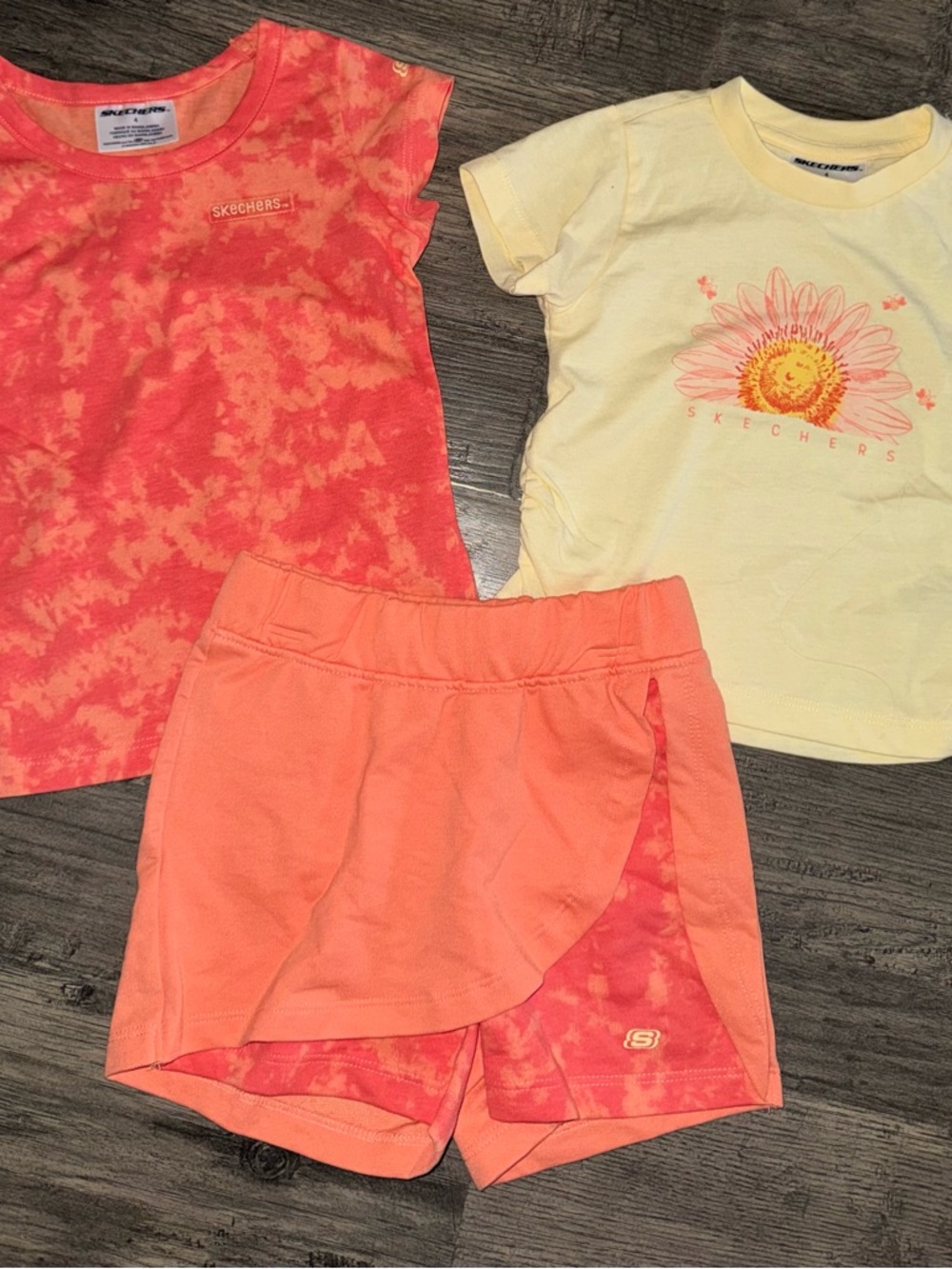 Skechers Girls' Coral and Yellow Two-Piece Active Set